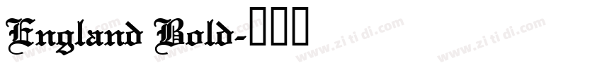 England Bold字体转换